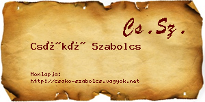 Csákó Szabolcs névjegykártya