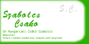 szabolcs csako business card
